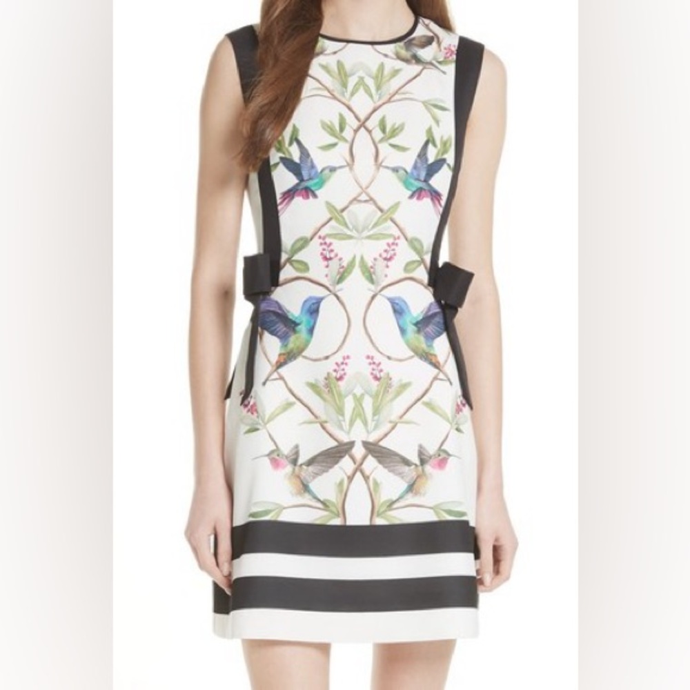 Ted Baker Bow Dress Meline with Birds